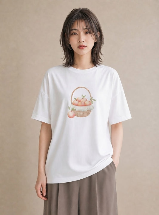 Tシャツ レディース あんみつ 食べ物 フード イラスト ポップ 帰省 ラフ 白T YMAZO