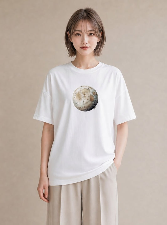 Tシャツ レディース 山羊座 星空 宇宙 イラスト 散歩 お出かけ 白T YMAZO