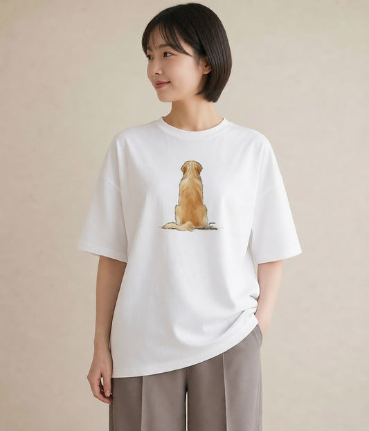 Tシャツ レディース ミックス犬 犬 いぬ イラスト ラフカジュアル クリスマス 旅行 白T YMAZO