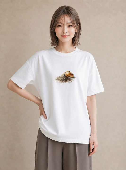 プリントTシャツ レディース ベーグル 食べ物 フード イラスト 親子 20代 白T YMAZO