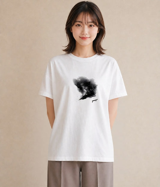 プリントTシャツ レディース 牡羊座 星空 宇宙 イラスト 旅行コーデ 送別ギフト 通勤 白T YMAZO