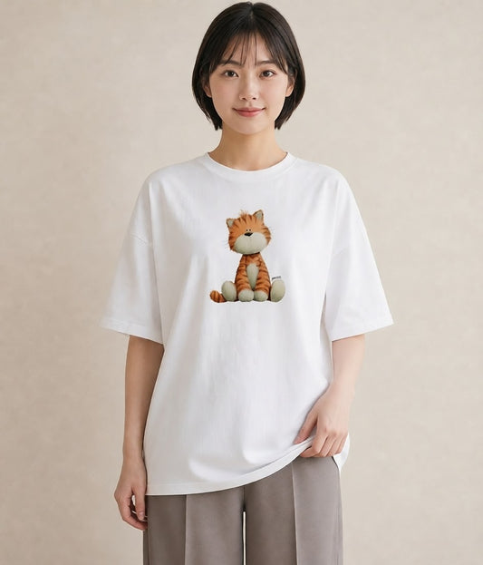 デザインTシャツ レディース ベンガル 猫 ねこ イラスト カジュアル 友達ギフト 部屋着 白T YMAZO
