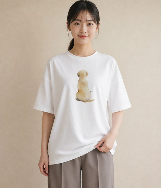 グラフィックTシャツ レディース ラブラドールレトリバー 犬 いぬ イラスト 姉妹 送別ギフト 白T YMAZO