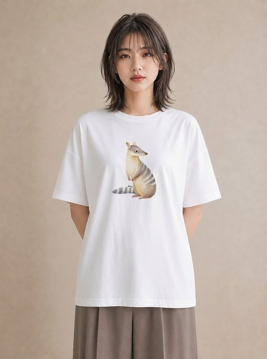 Tシャツ レディース デグー ペット 動物 イラスト ポップ ビーチ デイリーウェア 白T YMAZO