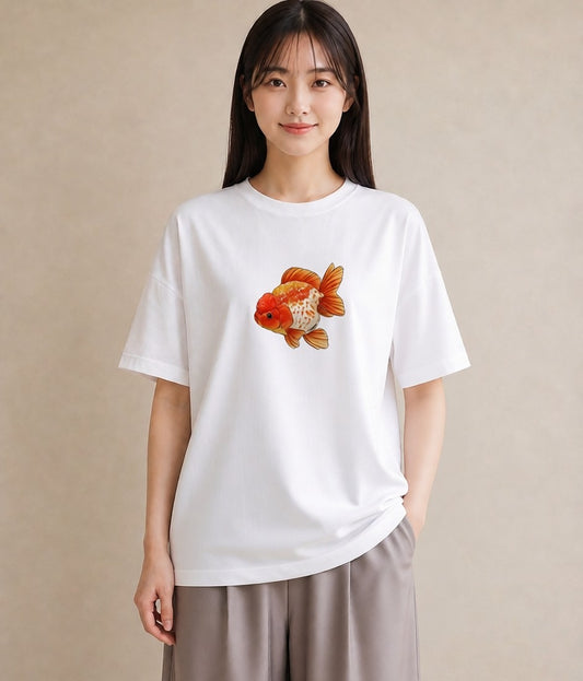 グラフィックTシャツ レディース たい焼き 食べ物 フード イラスト 淡色 普段着 週末コーデ 白T YMAZO
