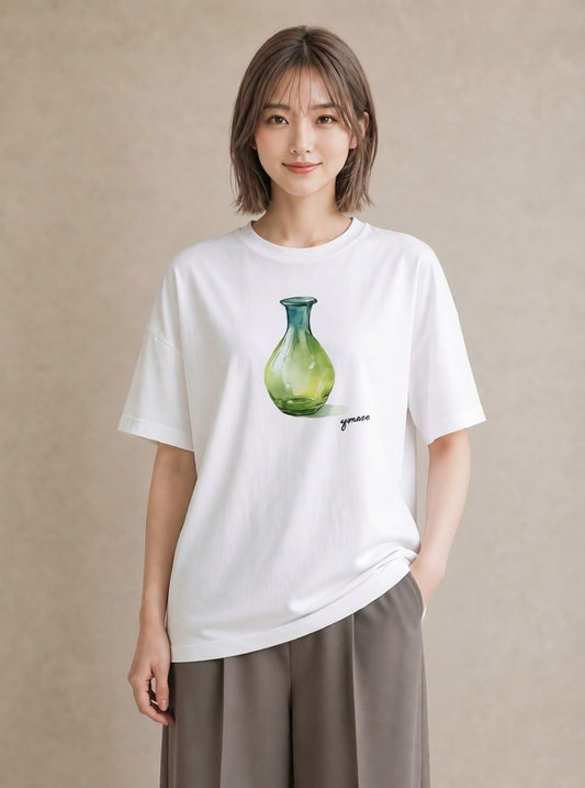 Tシャツ レディース 抹茶 食べ物 フード イラスト お洒落 レイヤード 友達ギフト 白T YMAZO