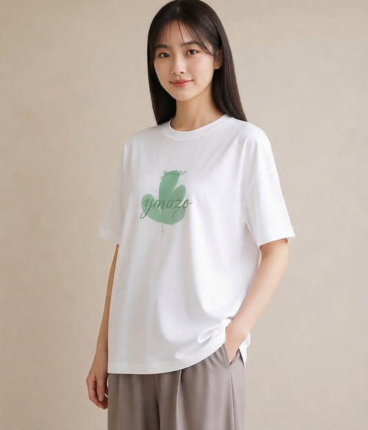 グラフィックTシャツ レディース 多肉植物 植物 ボタニカル イラスト ラフカジュアル 夏コーデ 通学 白T YMAZO