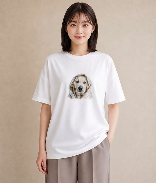 Tシャツ レディース 保護犬 犬 いぬ イラスト ポップ 旅行 母娘コーデ 白T YMAZO