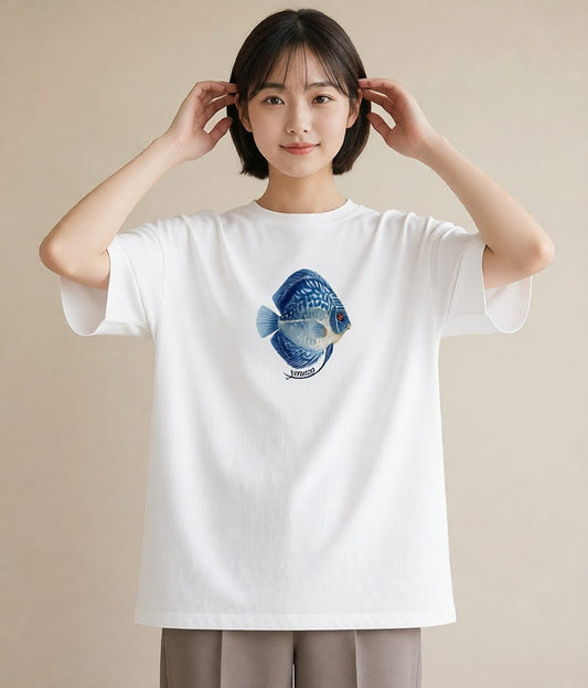 Tシャツ レディース ベタ ペット 動物 イラスト ラフカジュアル 夏コーデ 通学 白T YMAZO