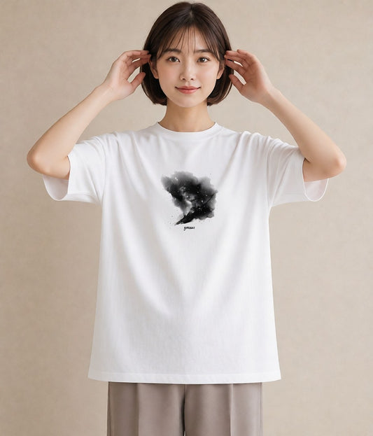 半袖Tシャツ レディース 牡牛座 星空 宇宙 イラスト シック 20代 カジュアルコーデ 白T YMAZO