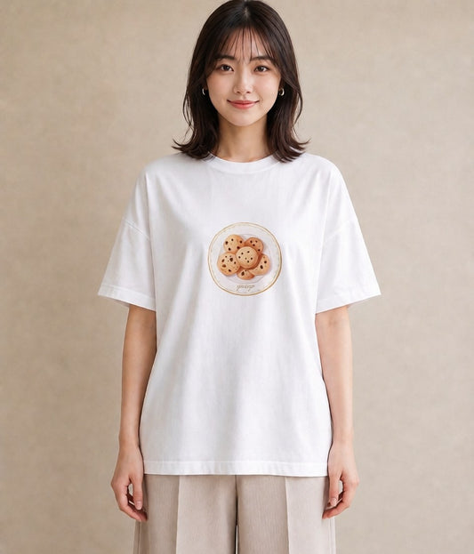 グラフィックTシャツ レディース ドーナツ 食べ物 フード イラスト 淡色 女性向けギフト 散歩 白T YMAZO
