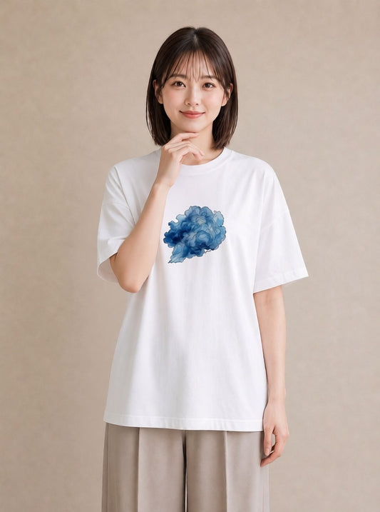 デザインTシャツ レディース 天の川 星空 宇宙 イラスト シンプル 女子会 お揃い 白T YMAZO