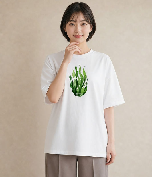 グラフィックTシャツ レディース ボタニカル 植物 イラスト きれいめ 旅行用 海 白T YMAZO