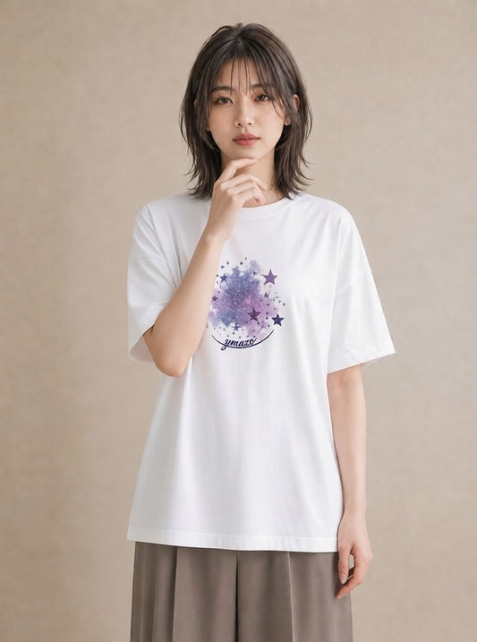 グラフィックTシャツ レディース 牡牛座 星空 宇宙 イラスト モード おしゃれギフト 社会人 白T YMAZO
