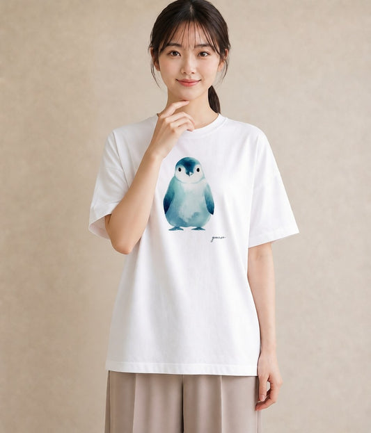 Tシャツ レディース 桜文鳥 ペット 動物 イラスト 抜け感 休日 ペアコーデ 白T YMAZO