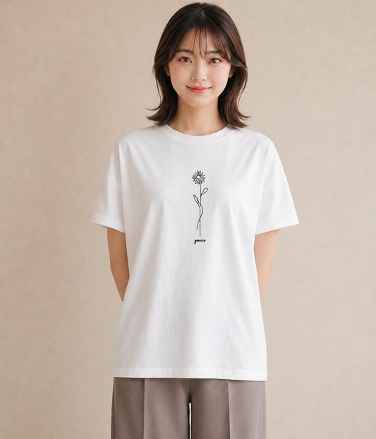 Tシャツ レディース 観葉植物 ボタニカル 植物 イラスト 個性的 帰省 ラフ 白T YMAZO