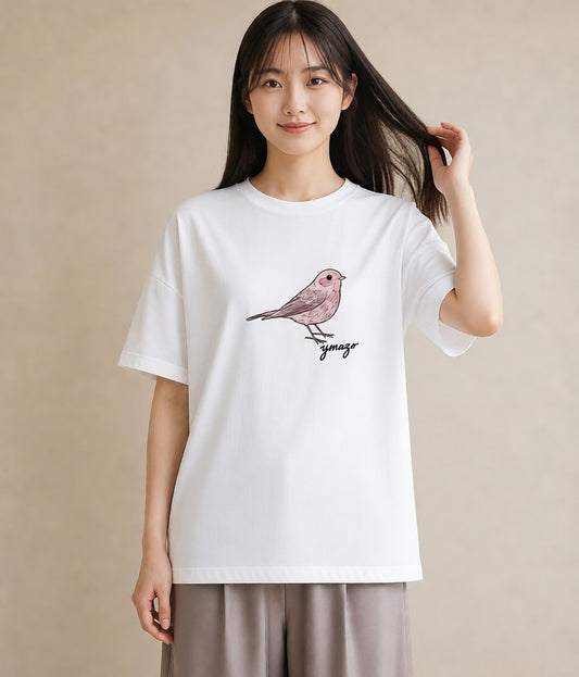半袖Tシャツ レディース マメルリハ ペット 動物 イラスト シンプル ラフ レイヤード 白T YMAZO