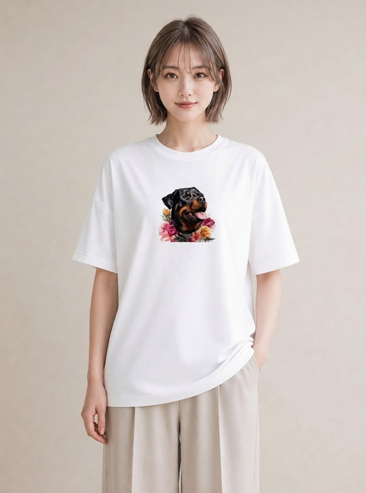 Tシャツ レディース ラブラドールレトリバー 犬 いぬ イラスト シンプル ホワイトデー 春服 白T YMAZO