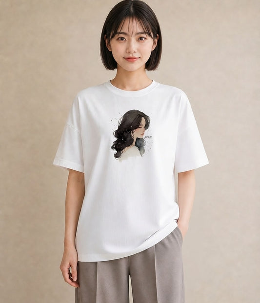 Tシャツ レディース 魚座 星空 宇宙 イラスト 親子 20代 白T YMAZO