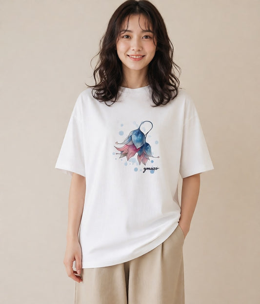 デザインTシャツ レディース 魚座 星空 宇宙 イラスト 淡色 春コーデ 姉妹 白T YMAZO