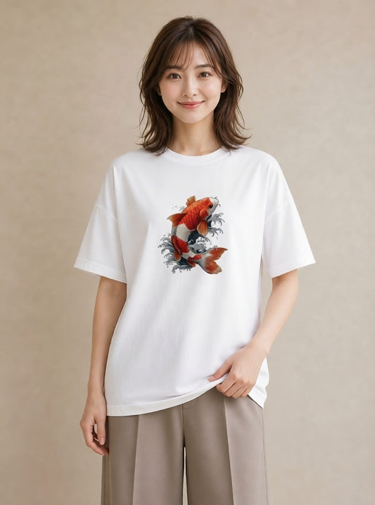 Tシャツ レディース たい焼き 食べ物 フード イラスト 部屋着 女性向けギフト 白T YMAZO