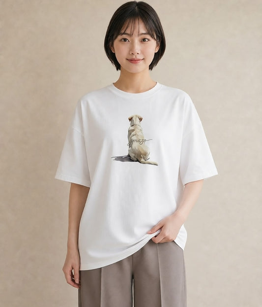 グラフィックTシャツ レディース 犬好き 犬 いぬ イラスト ラフ 母の日 ビーチ 白T