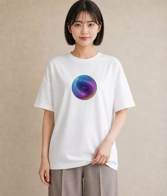 グラフィックTシャツ レディース プラネット 星空 宇宙 イラスト ニュアンス 母娘コーデ 自分用 白T YMAZO