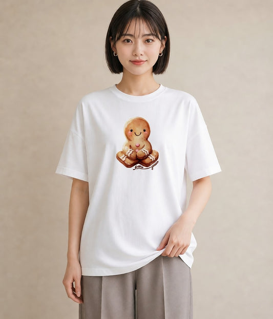 グラフィックTシャツ レディース クッキー 食べ物 フード イラスト ユニーク おしゃれギフト 社会人 白T YMAZO