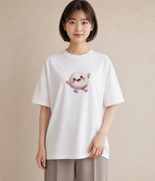 グラフィックTシャツ レディース だんご 食べ物 フード イラスト シック 社会人 女性 白T YMAZO