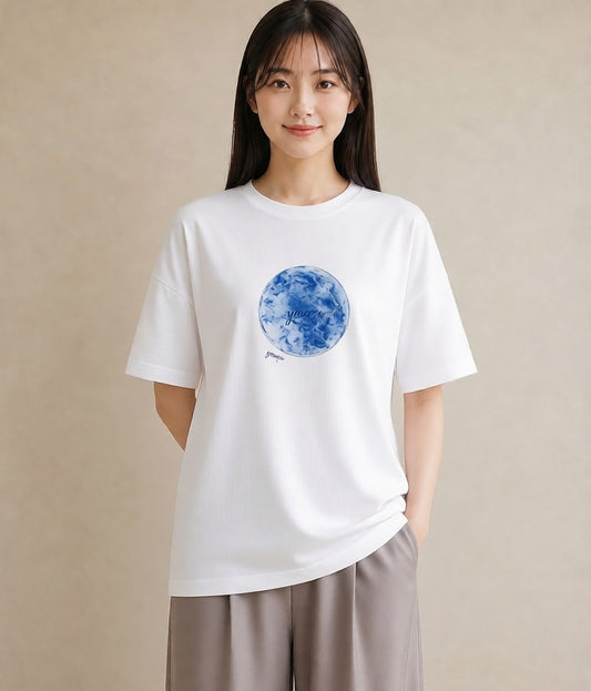 Tシャツ レディース 天秤座 星空 宇宙 イラスト 上品 自分用 ルームウェア 白T YMAZO