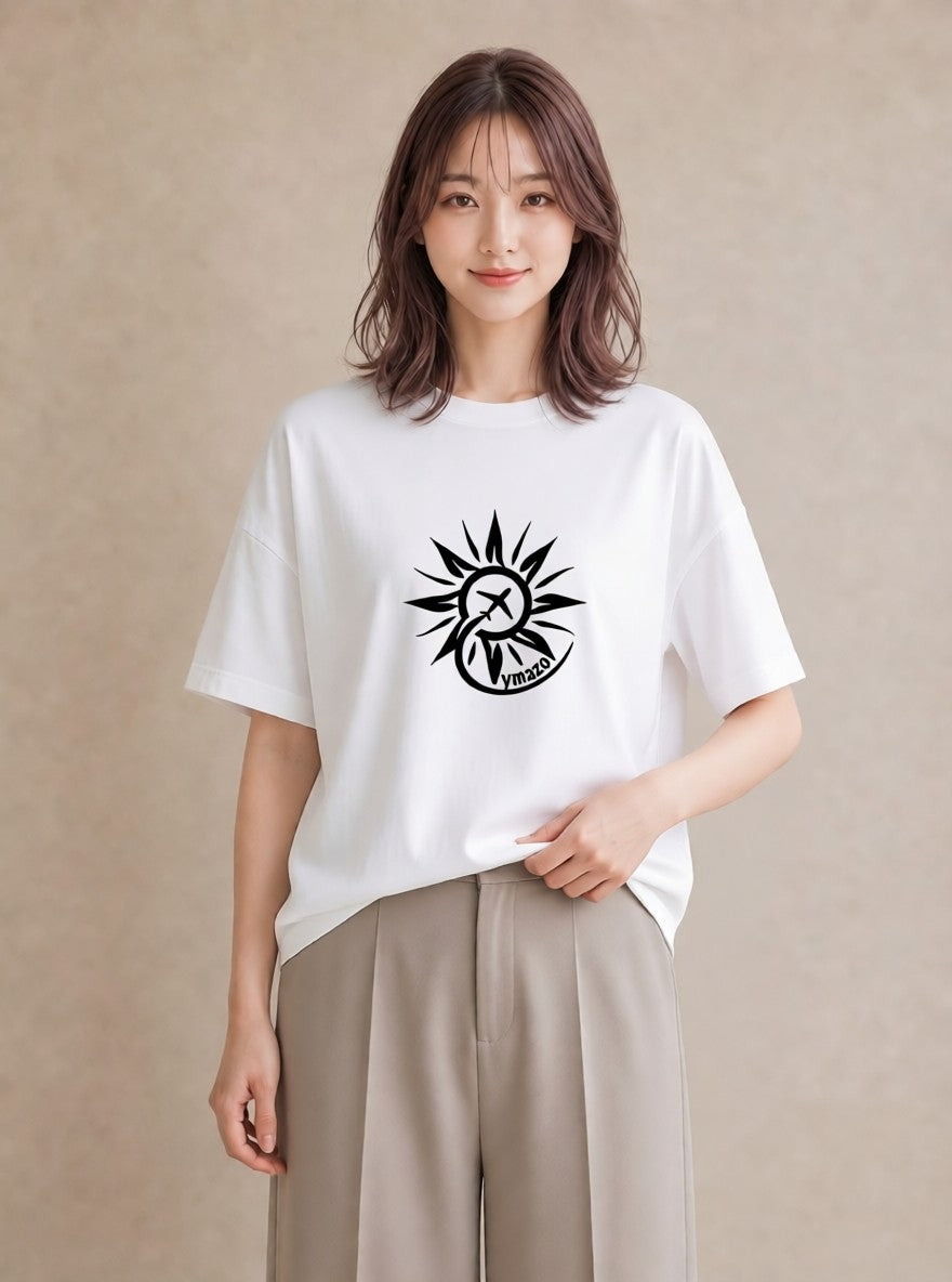 デザインTシャツ レディース 旅 トラベル スタンプ イラスト カフェコーデ 春コーデ 姉妹 白T YMAZO