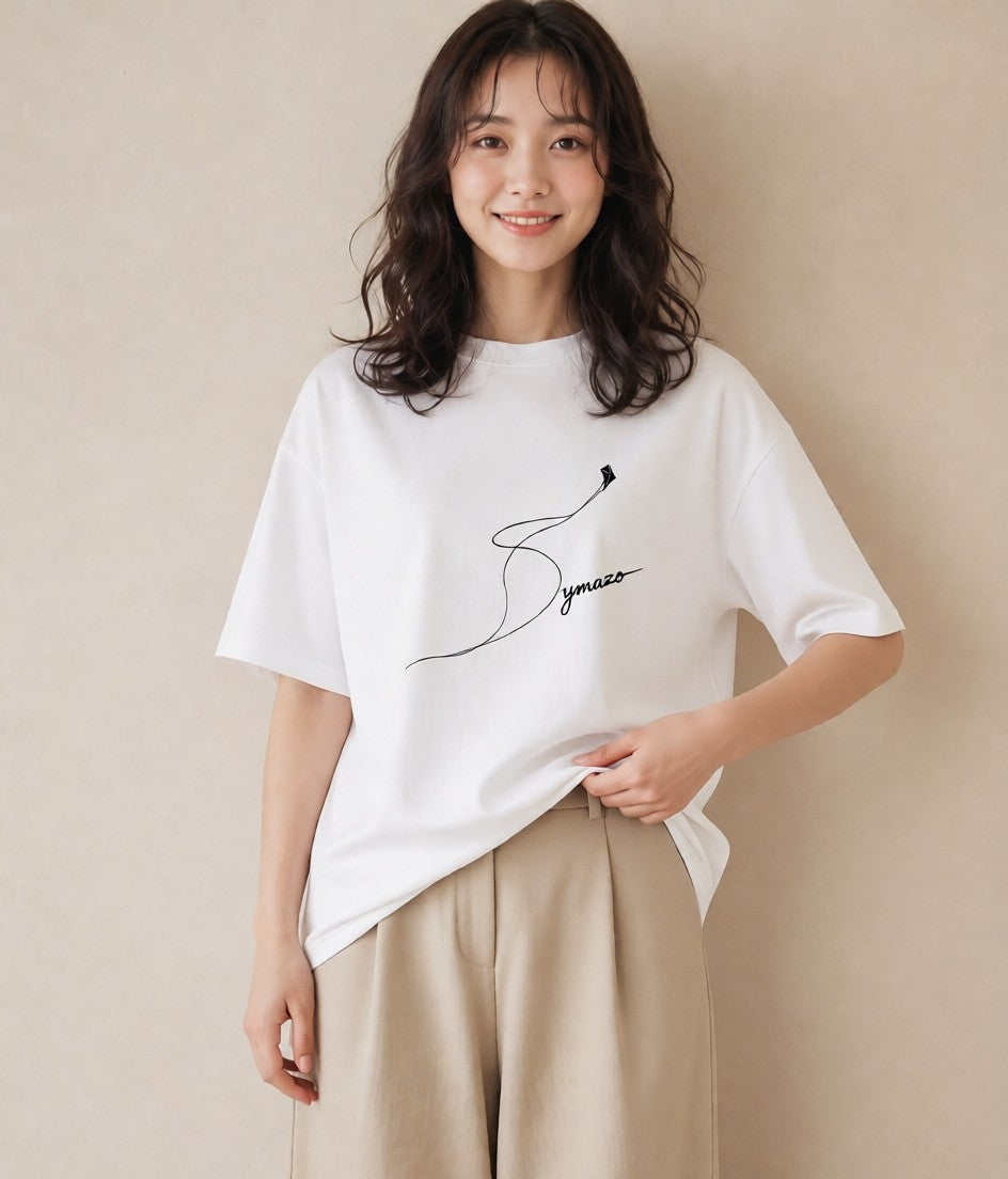 デザインTシャツ レディース 折り鶴 折り紙 ナチュラル アンティーク イラスト 普段使い 通学 誕生日プレゼント 白T YMAZO