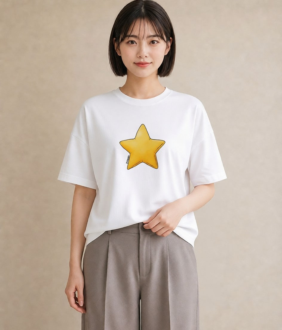 グラフィックTシャツ レディース ヒトデ 海の生き物 海 イラスト 水彩風 20代 カジュアルコーデ 白T YMAZO