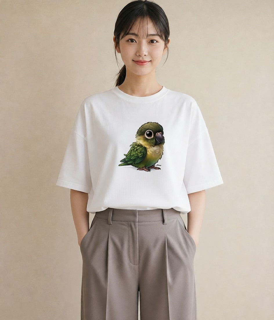 グラフィックTシャツ レディース コザクラインコ ペット 動物 イラスト きれいめ 旅行 母娘コーデ 白T YMAZO