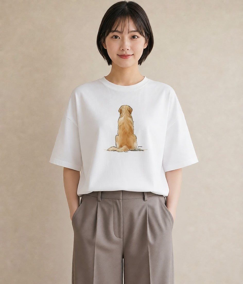 Tシャツ レディース ミックス犬 犬 いぬ イラスト ラフカジュアル クリスマス 旅行 白T YMAZO