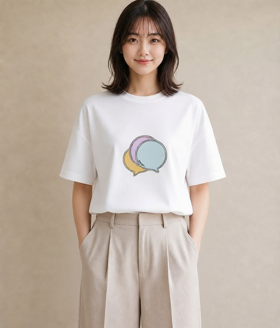Tシャツ レディース わたあめ 食べ物 フード イラスト ユニーク 敬老の日 ホワイトデー 白T YMAZO