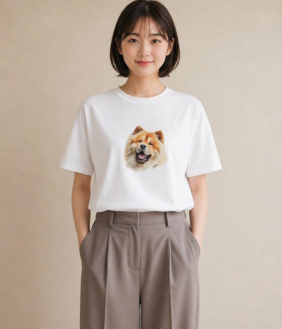 プリントTシャツ レディース 柴犬 しばいぬ 犬 いぬ イラスト シンプル 綿100 デート 白T YMAZO