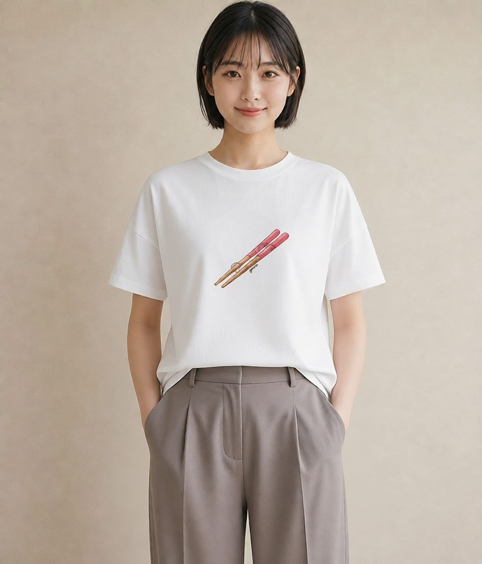 グラフィックTシャツ レディース だんご 食べ物 フード イラスト 20代 カジュアルコーデ 白T YMAZO