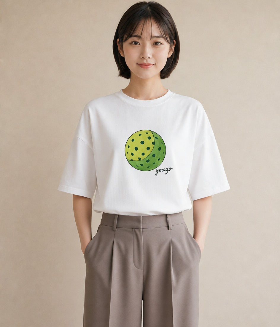 プリントTシャツ レディース 惑星 星空 宇宙 イラスト 普段着 週末コーデ 白T YMAZO