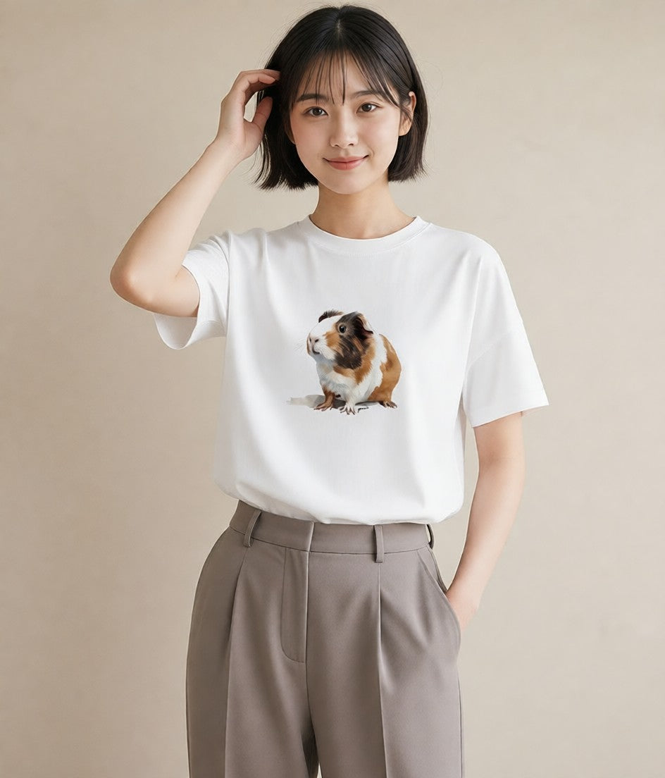 デザインTシャツ レディース ロボロフスキー ペット 動物 イラスト モード お揃い 親子 白T YMAZO