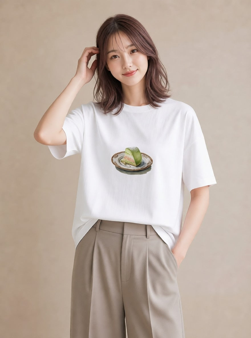 プリントTシャツ レディース お寿司 食べ物 フード イラスト シンプル デート 帰省 白T YMAZO
