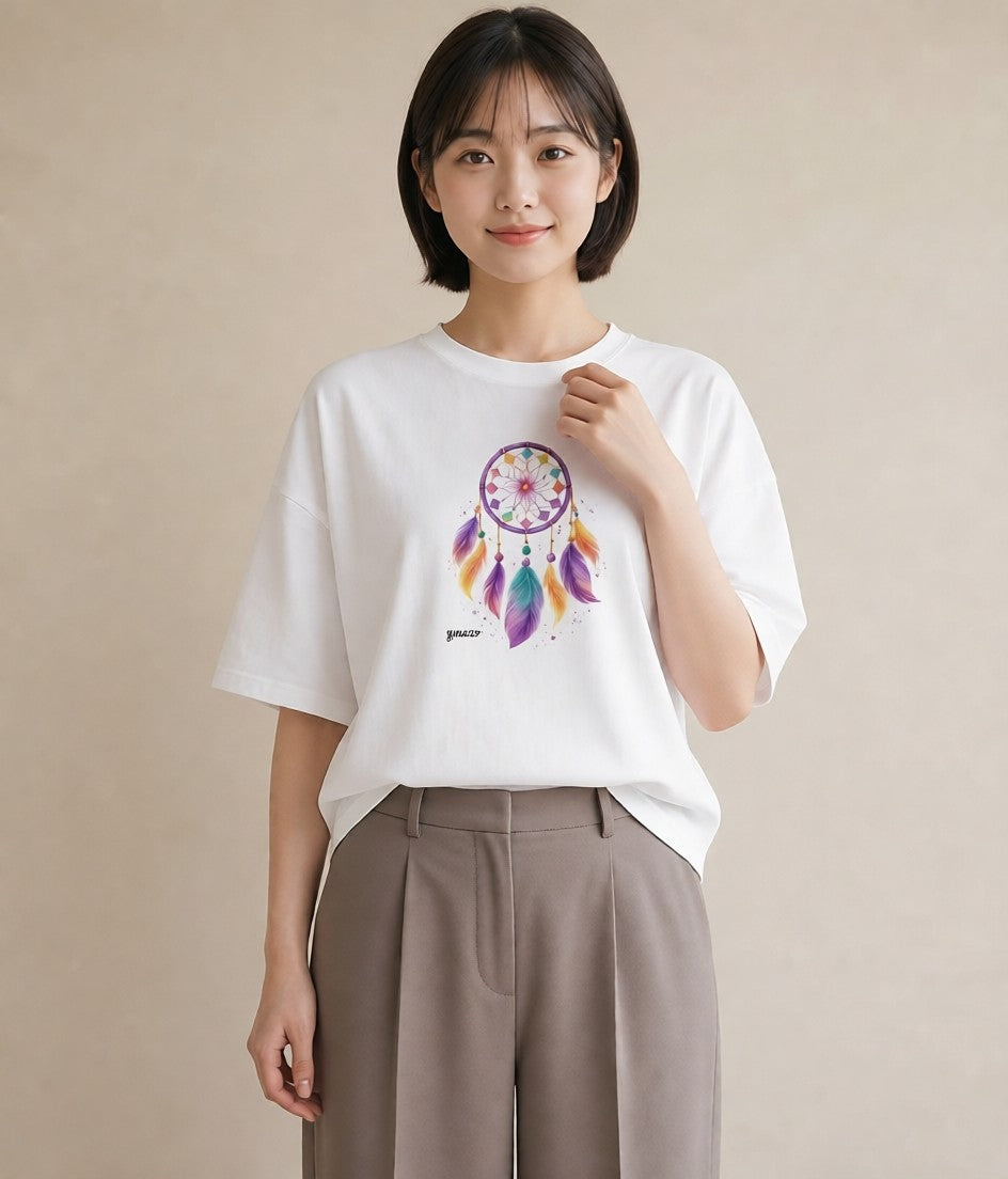 グラフィックTシャツ レディース 風鈴 ガラス 夏 ナチュラル アンティーク イラスト 誕生日プレゼント 綿100 白T YMAZO