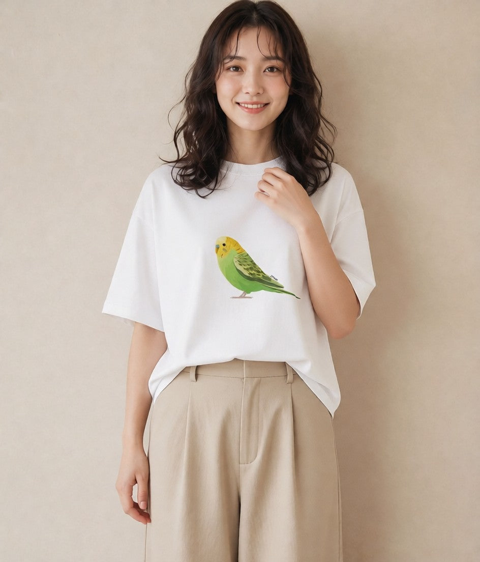 プリントTシャツ レディース マメルリハ ペット 動物 イラスト ボタニカル 敬老の日 ホワイトデー 白T YMAZO