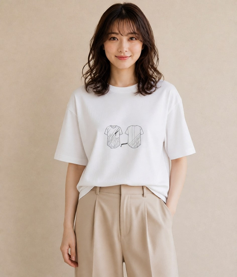 デザインTシャツ レディース レースハンカチ レース ハンカチ ナチュラル アンティーク イラスト ガーリー 綿100 デート 白T YMAZO