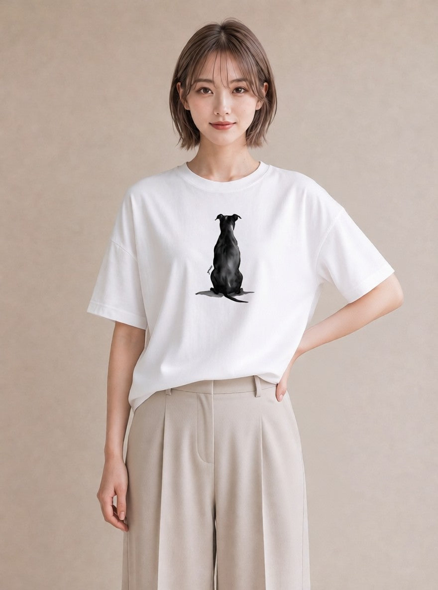 プリントTシャツ レディース ロシアンブルー 猫 ねこ イラスト 韓国風 女性 旅行用 白T YMAZO