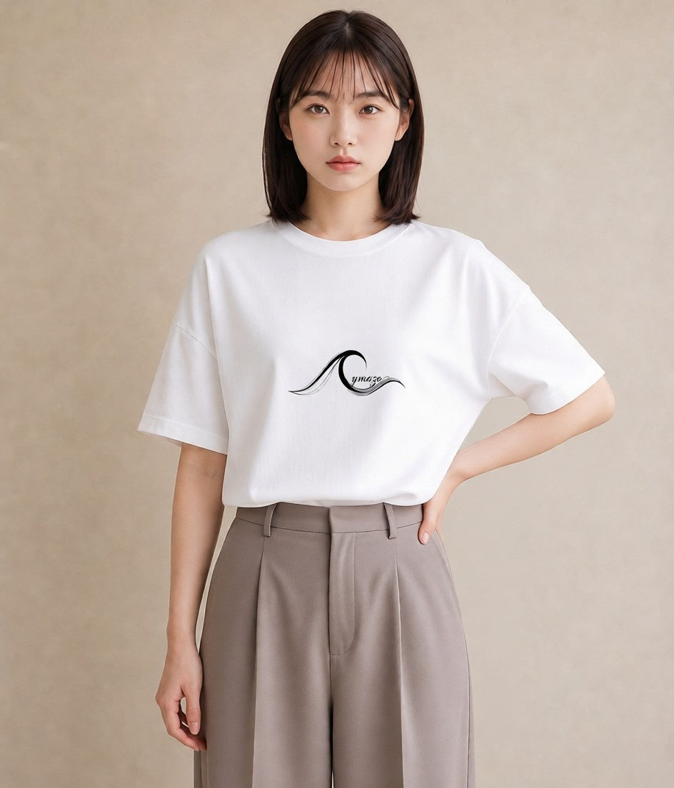 半袖Tシャツ レディース 紙の船 水辺 ナチュラル アンティーク イラスト シック 週末コーデ 敬老の日 白T YMAZO
