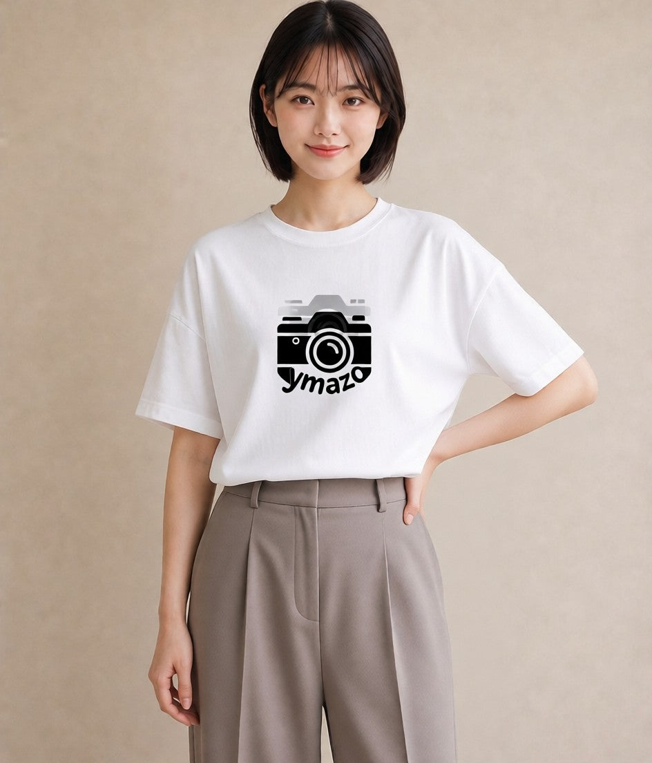 プリントTシャツ レディース カメラ フィルムカメラ レトロカメラ イラスト ヴィンテージ風 姉妹 送別ギフト 白T YMAZO