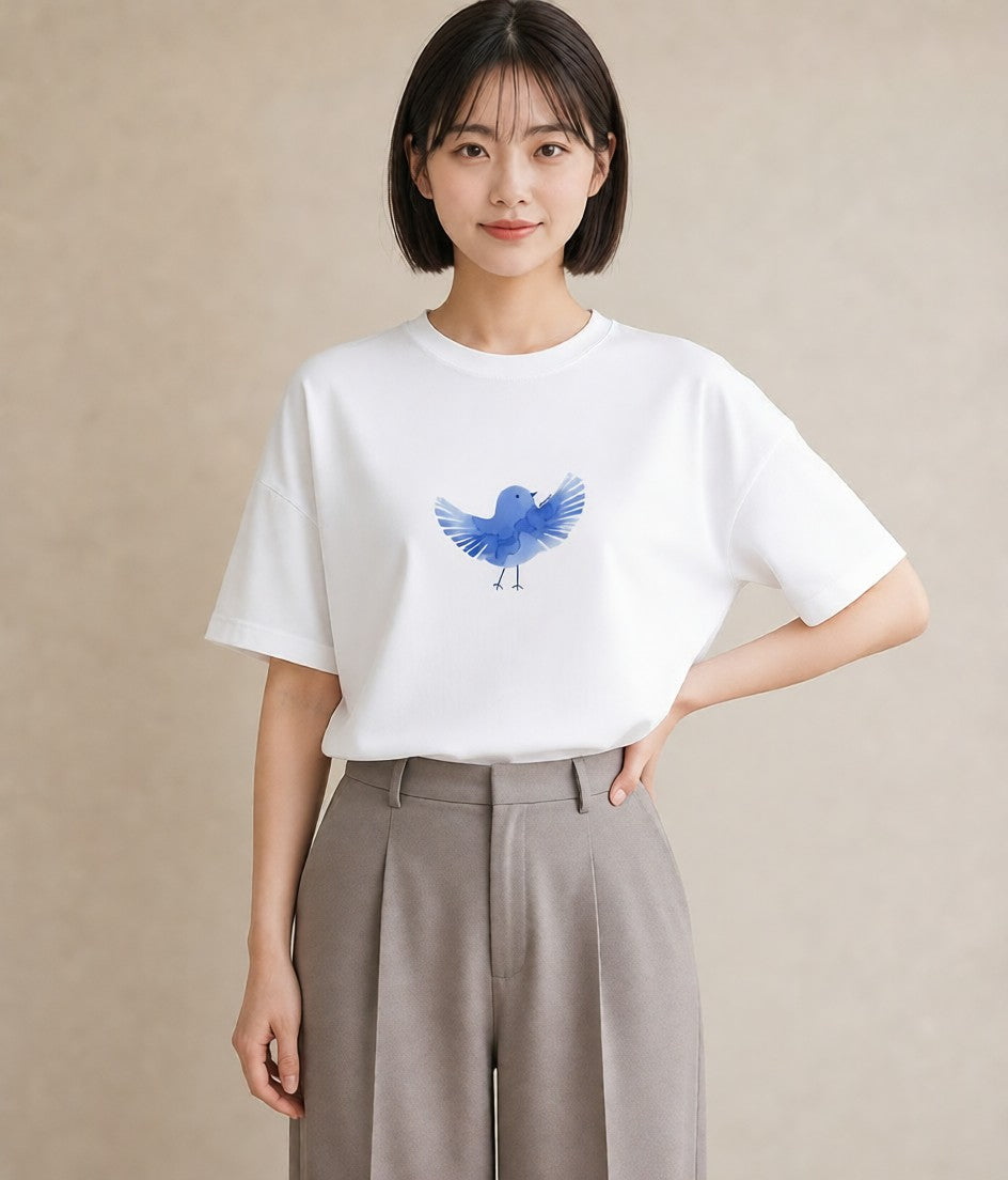 グラフィックTシャツ レディース マメルリハ ペット 動物 イラスト 女子会 お揃い 白T YMAZO
