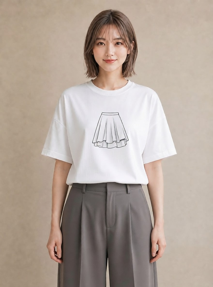 半袖Tシャツ レディース バレエシューズ バレエ トウシューズ ナチュラル アンティーク イラスト 送別ギフト 通勤 白T YMAZO
