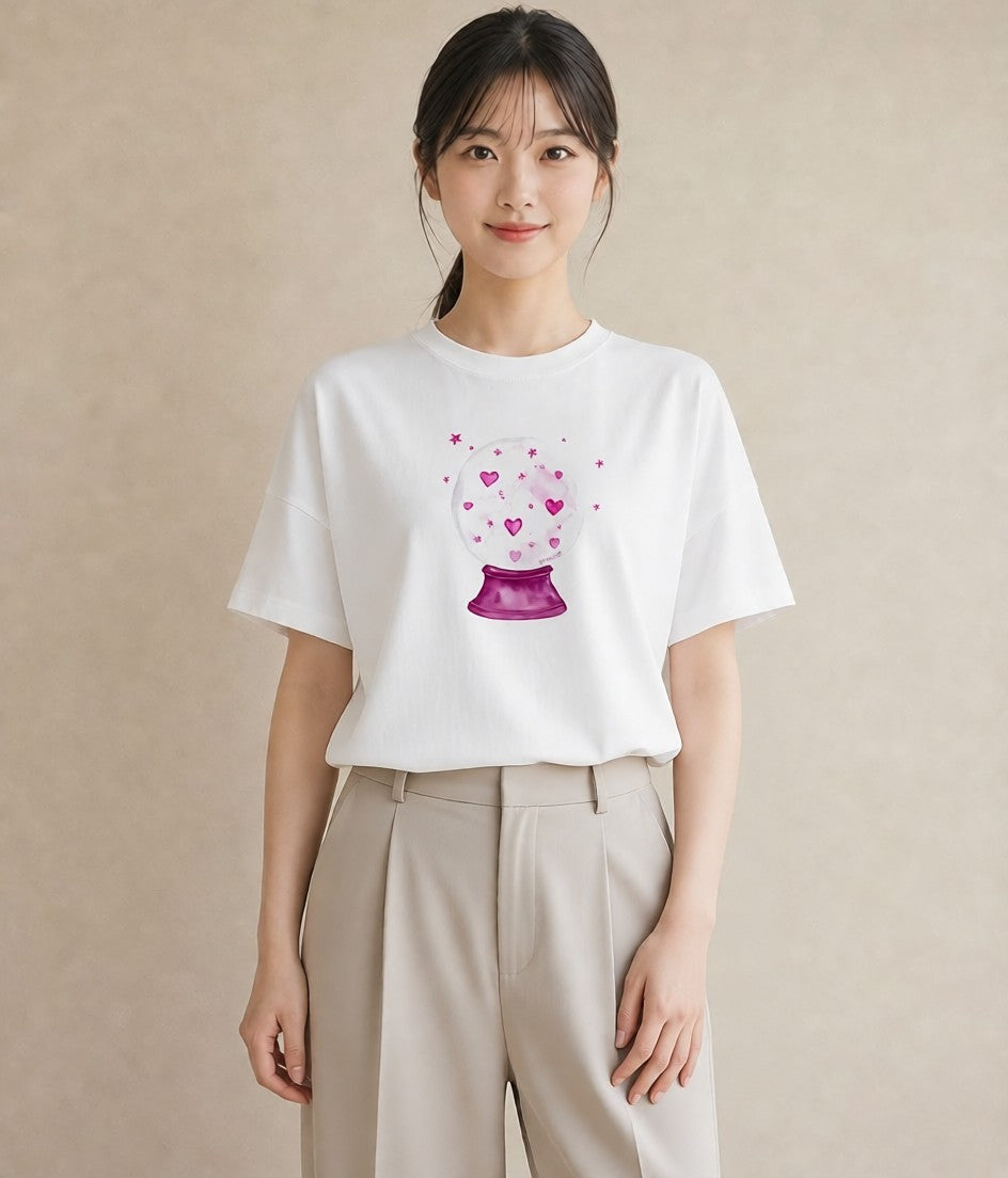 デザインTシャツ レディース 乙女座 星空 宇宙 イラスト 韓国風 レイヤード 友達ギフト 白T YMAZO
